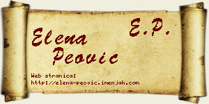 Elena Peović vizit kartica